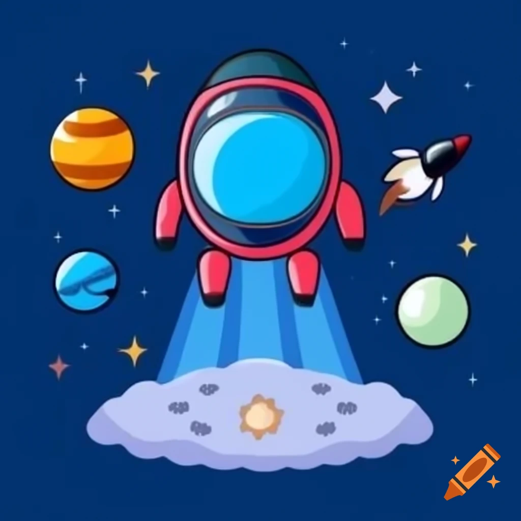 Sound waves in space concept