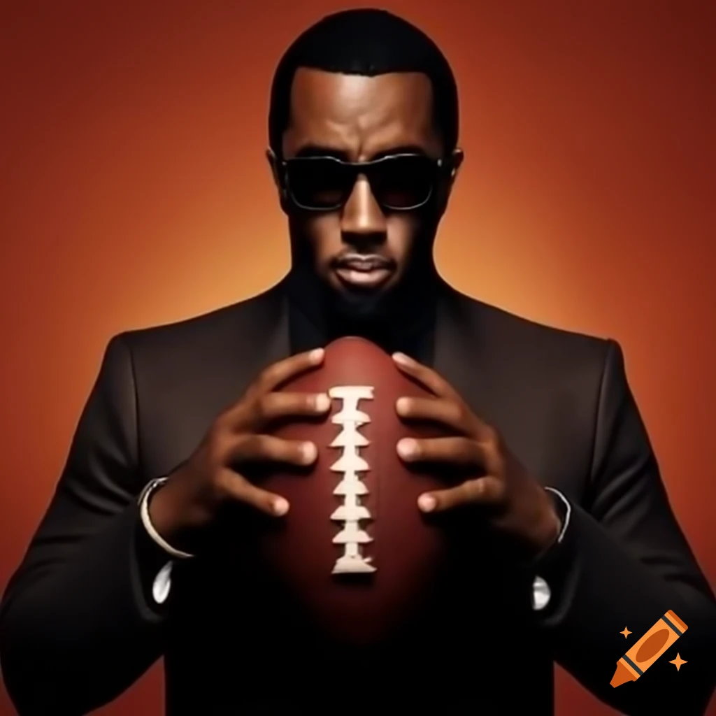 P. Diddy holding a football