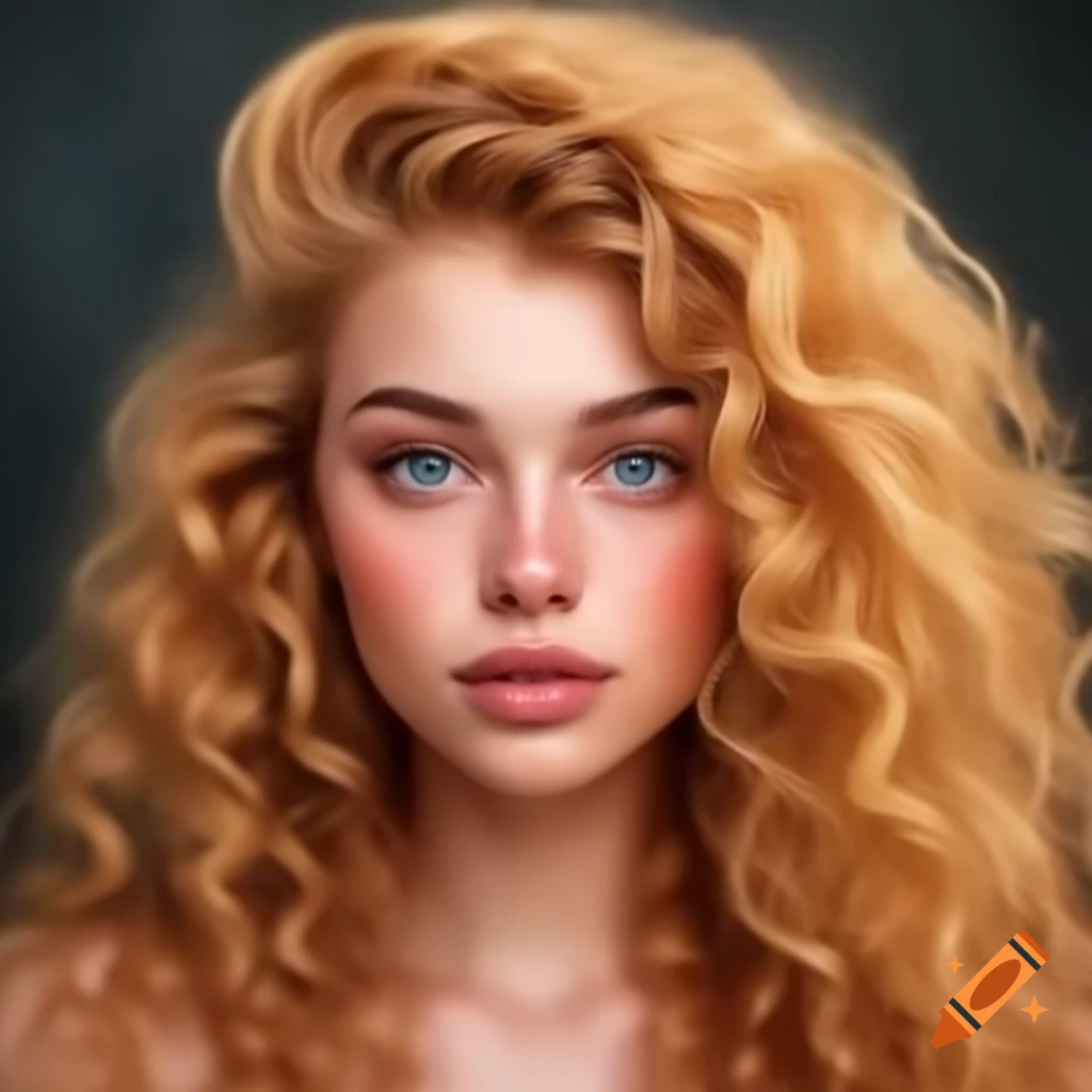 Woman with curly blonde hair