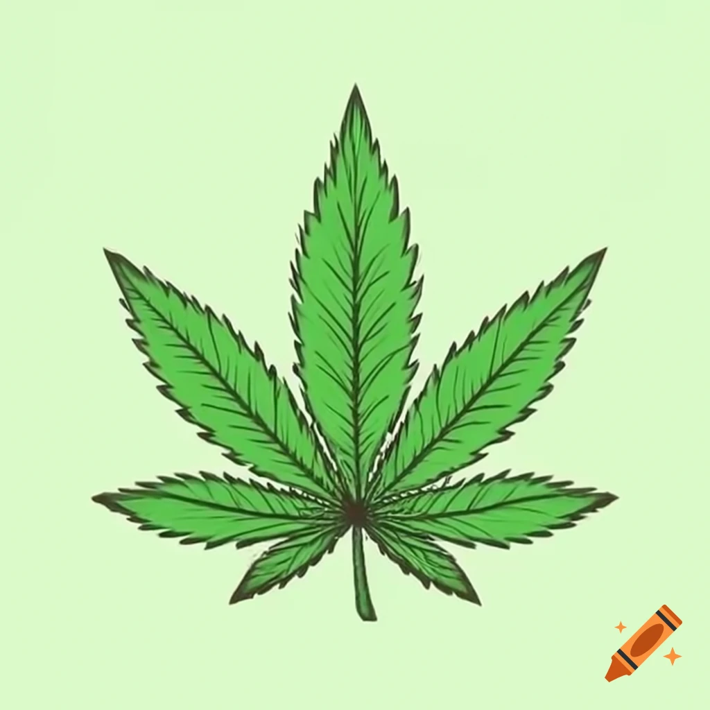 Cannabis leaf illustration