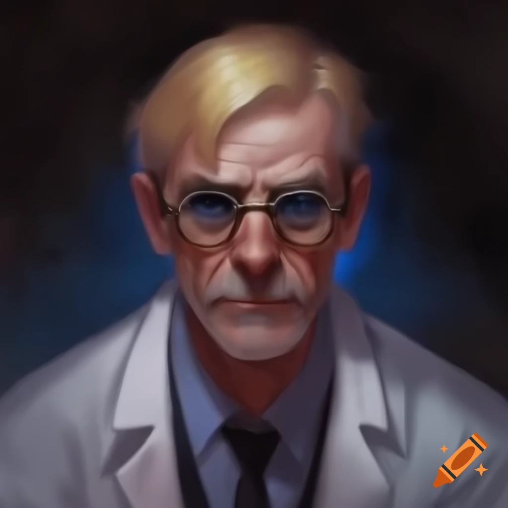 Detailed Portrait Of A Middle aged South Korean Man Wearing Glasses On 