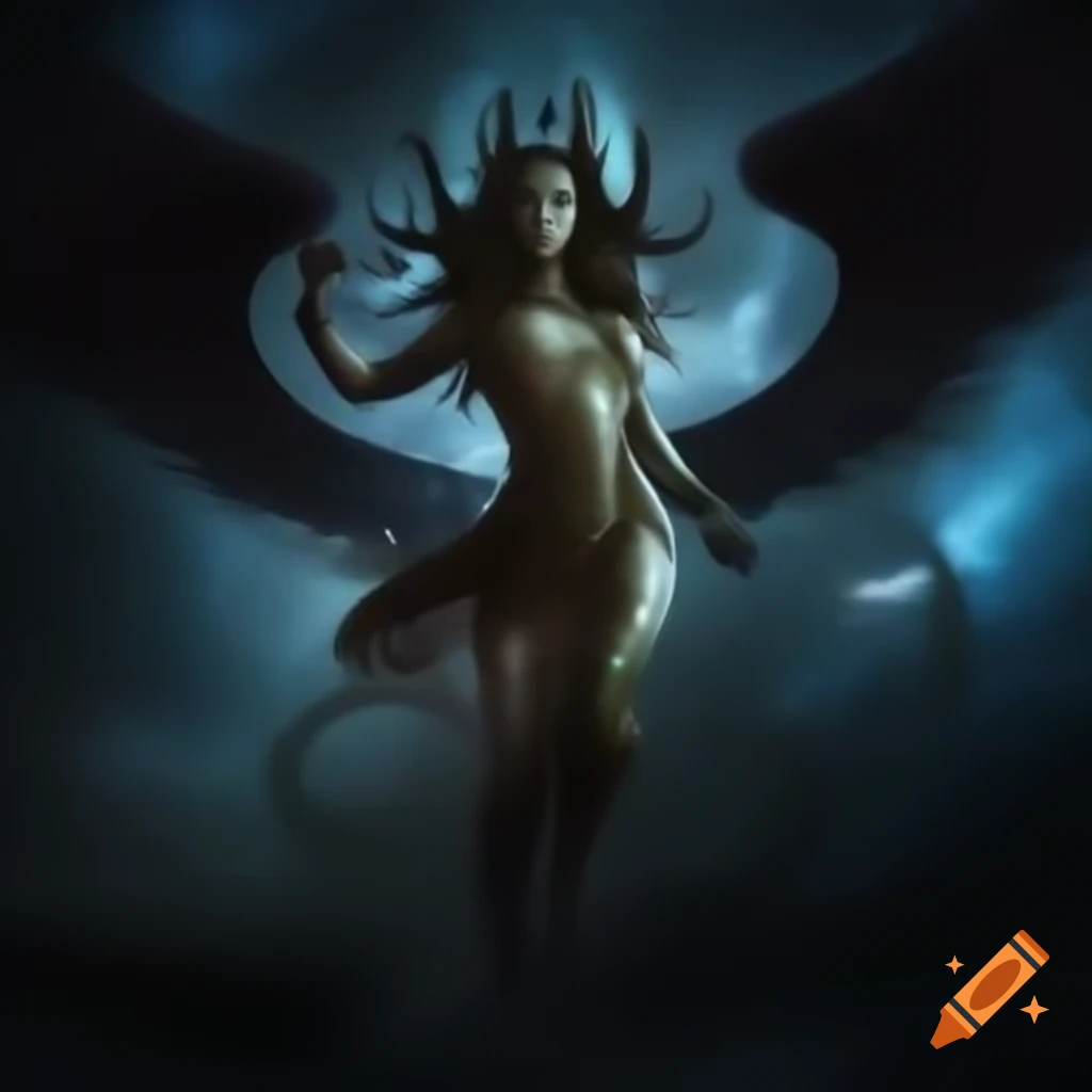 Cosmic Dream War scene with defenders confronting enhanced Alien Angel Goddess Queen Adalline