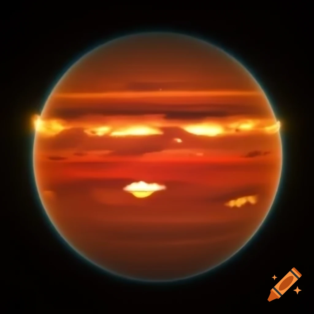 Sunrise on a planet orbiting Betelgeuse star