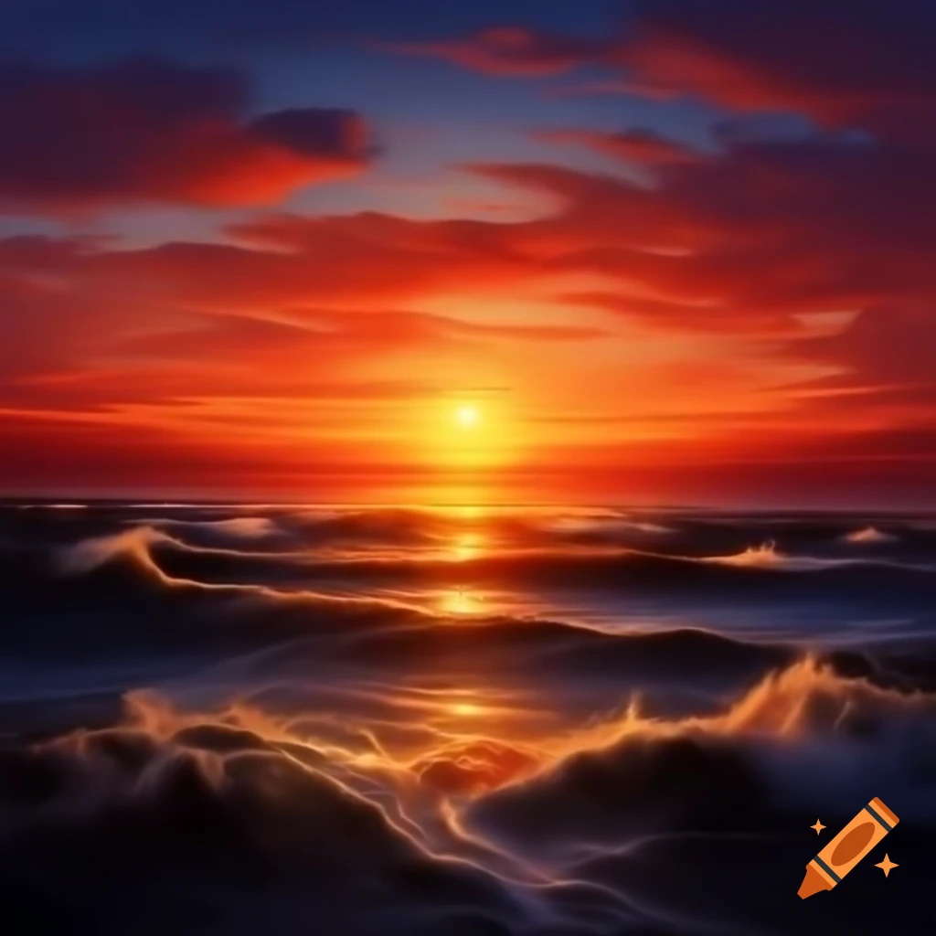 Stunning sunset with vibrant colors in the sky