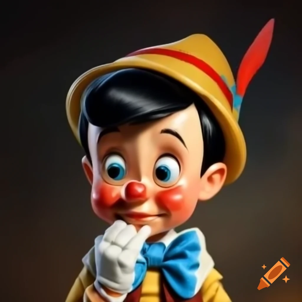 Sad Pinocchio character illustration