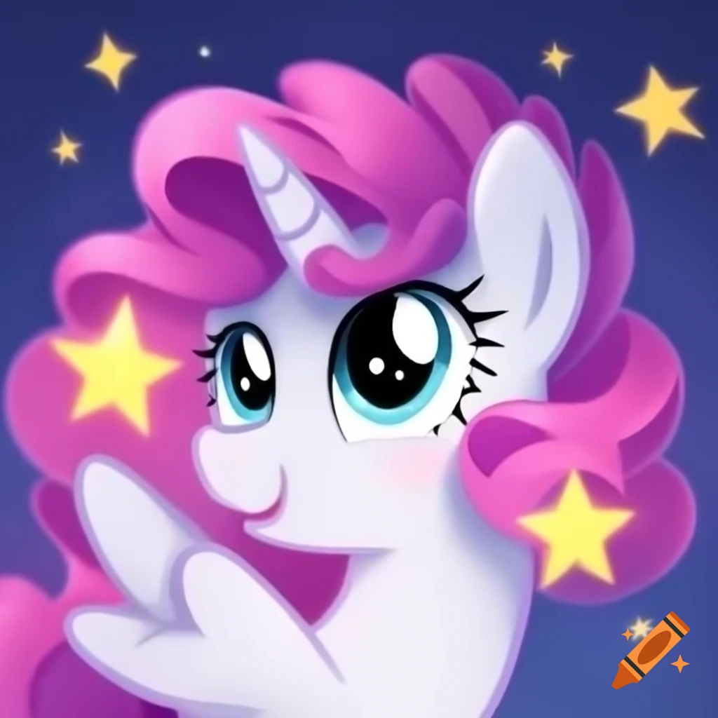 Cute pony with stars in mane