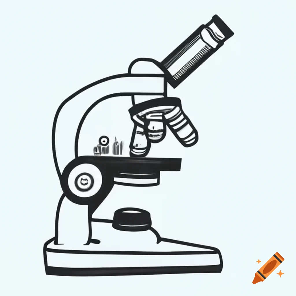 Detailed compound microscope featuring multiple components on Craiyon