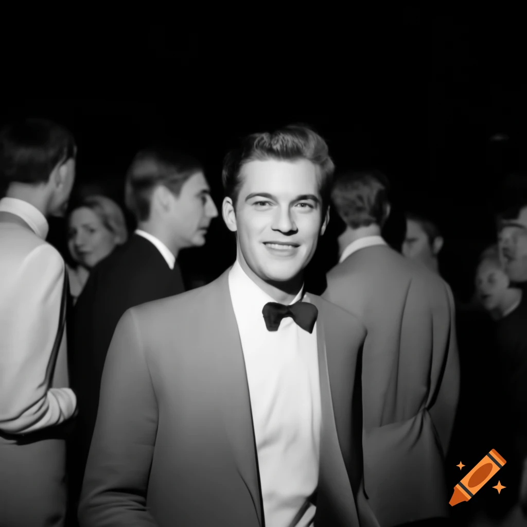 Charismatic Caucasian man in his thirties enjoying a laid-back party with friends