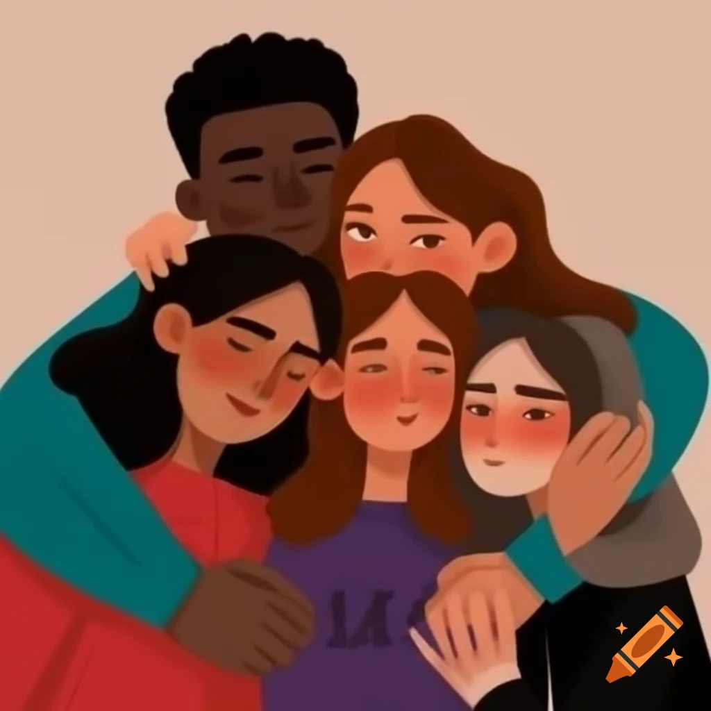 Friends providing comfort and support to one another