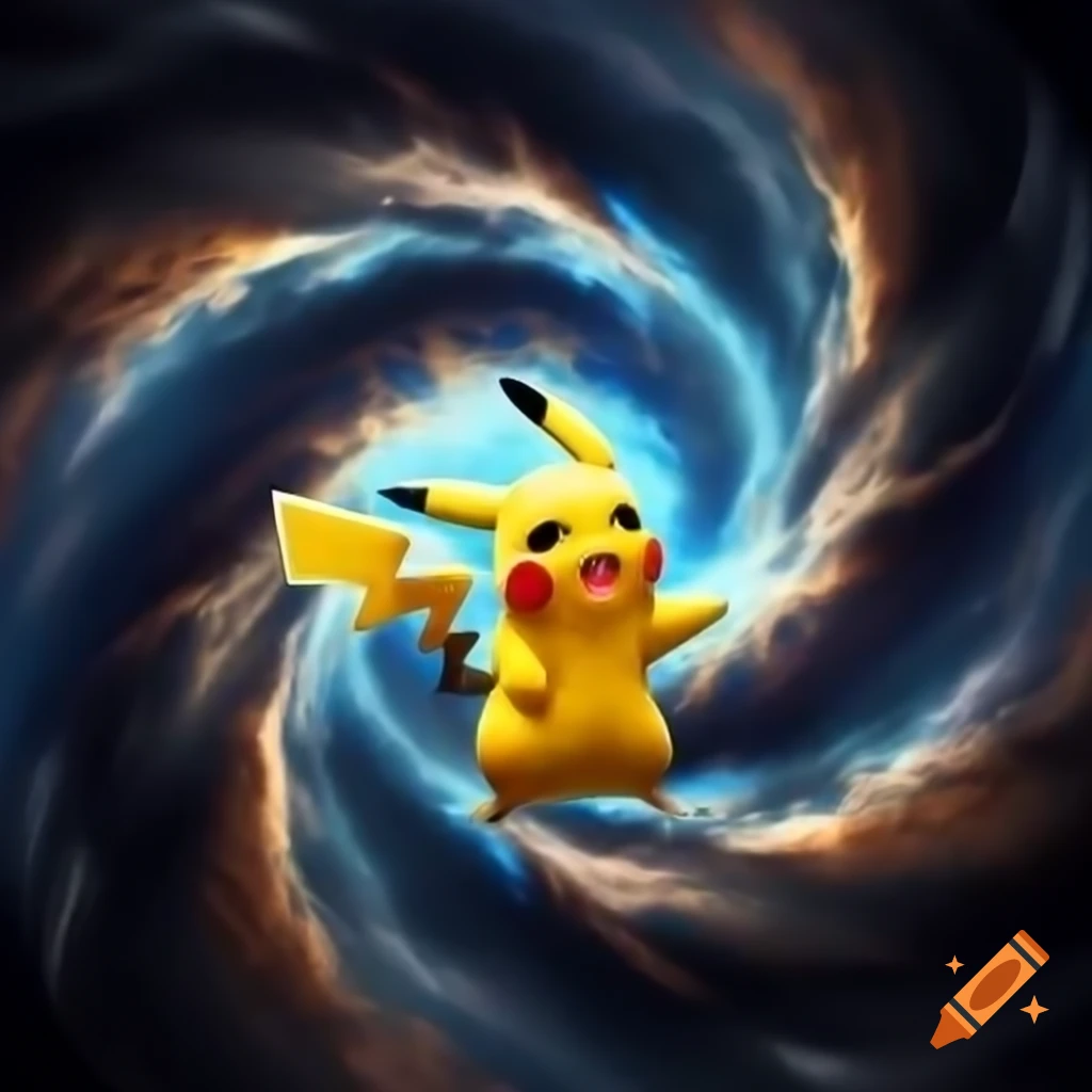 Pikachu and Easter Bunny in a battle against cosmic illusions