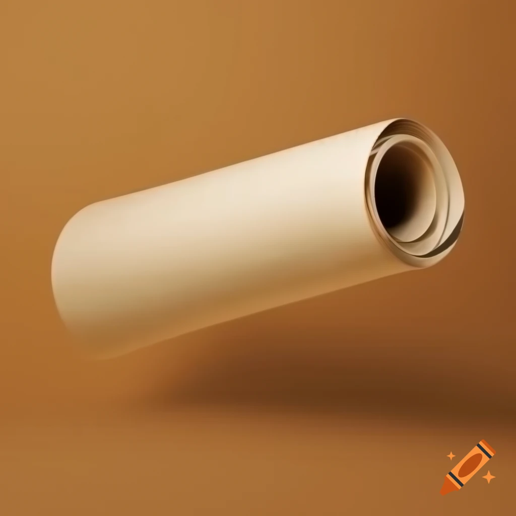Rolled parchment on light brown background