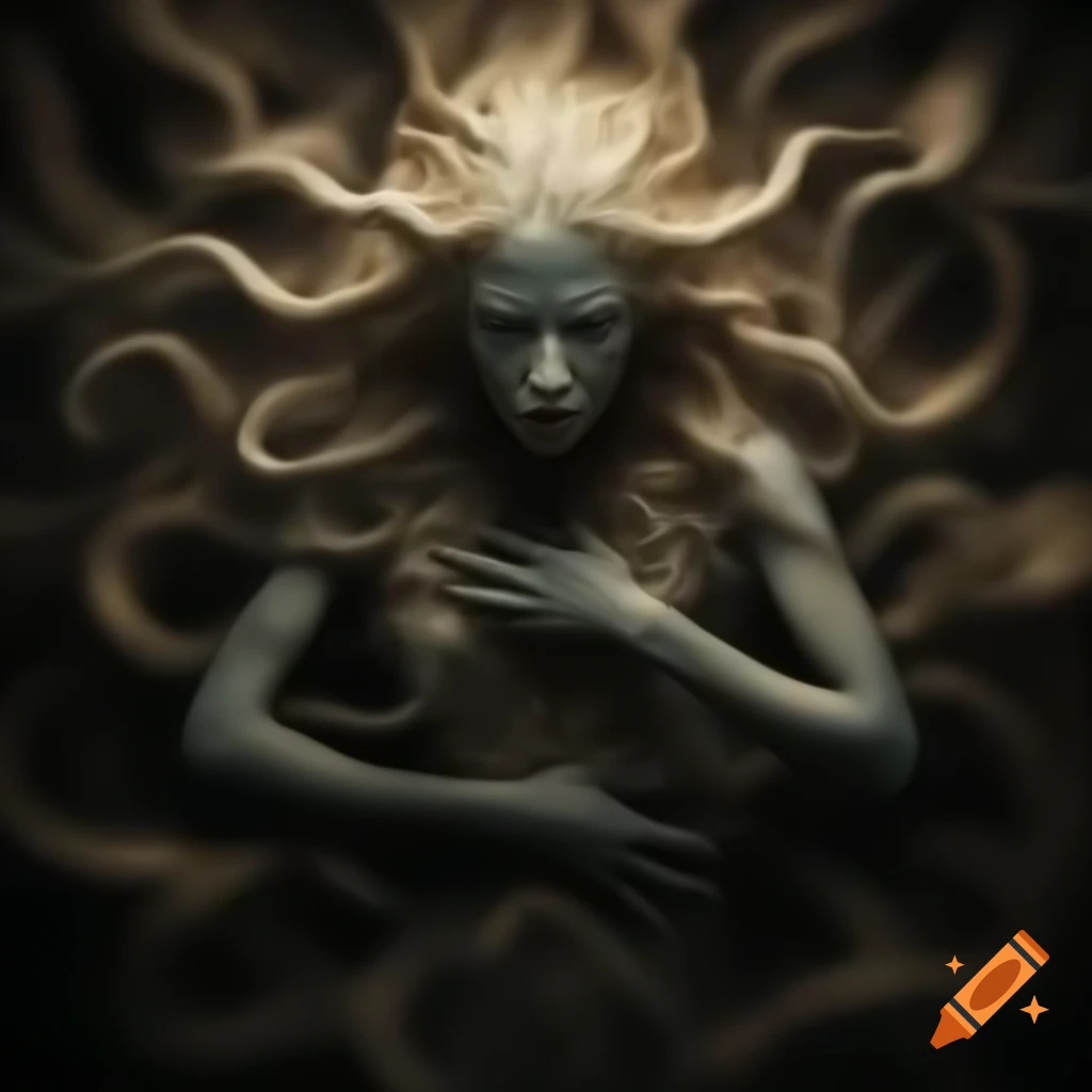 Conceptual representation of self-devouring mind