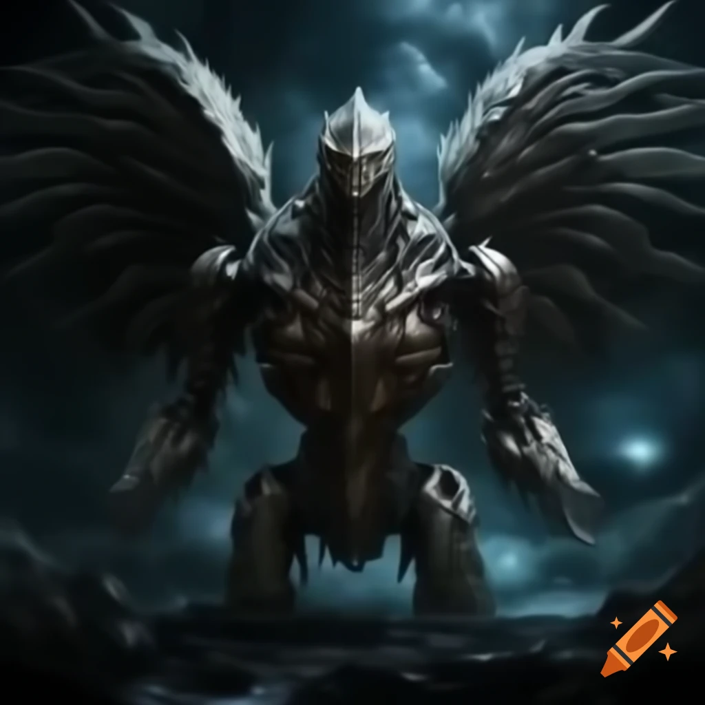 Alien Angel Goddess Queen Adalline in Cosmic Dream War, calmly addressing heroes