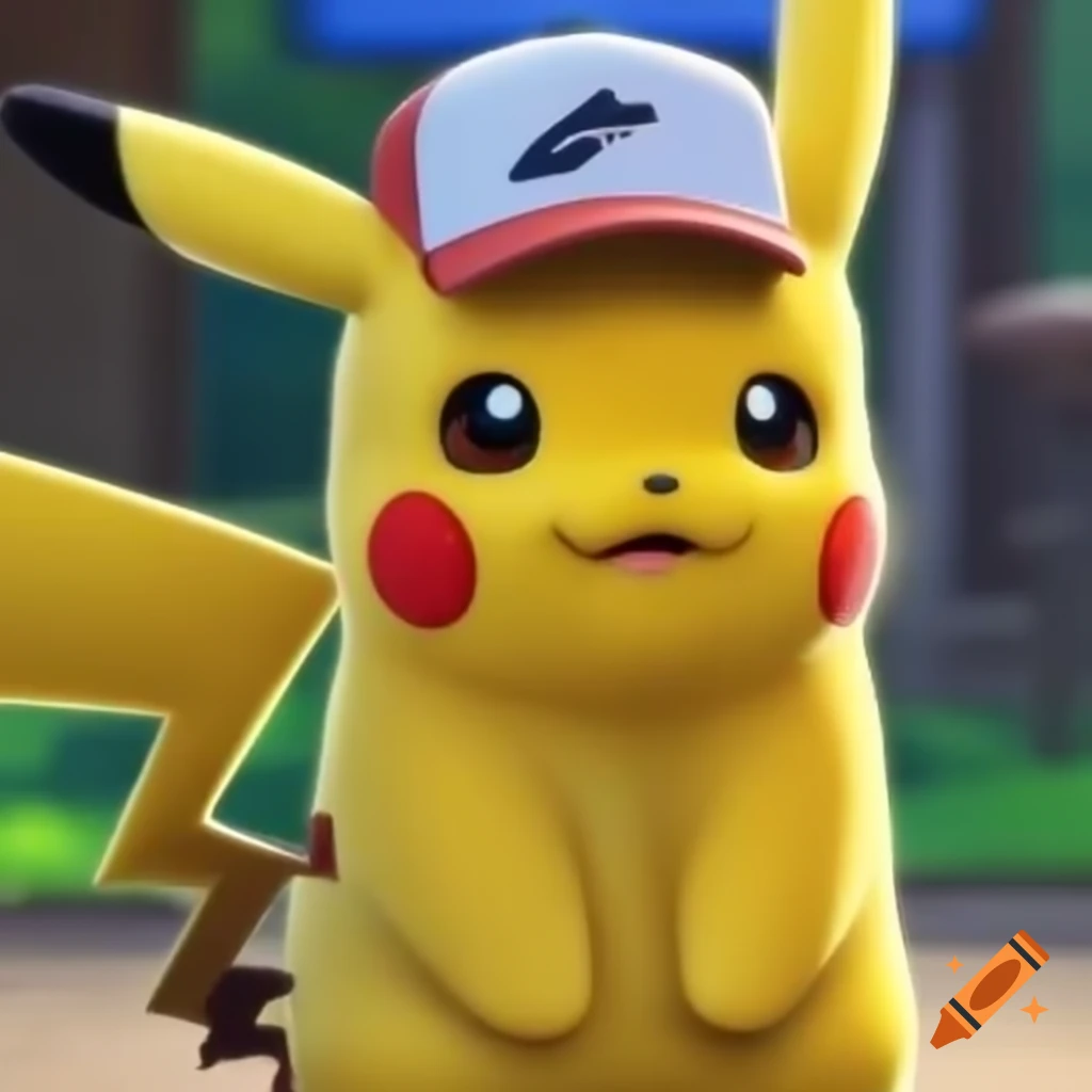 Pikachu following trainer in cerulean city