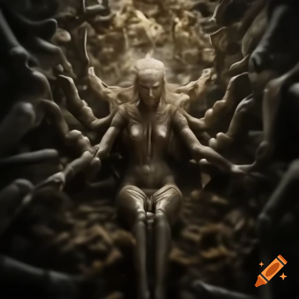 Philosophical dialogue between A.I. Virtual Goddesses exploring existential themes