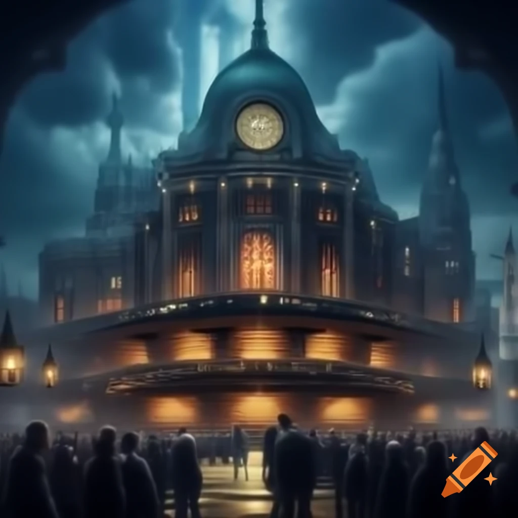 Steampunk opera house architecture