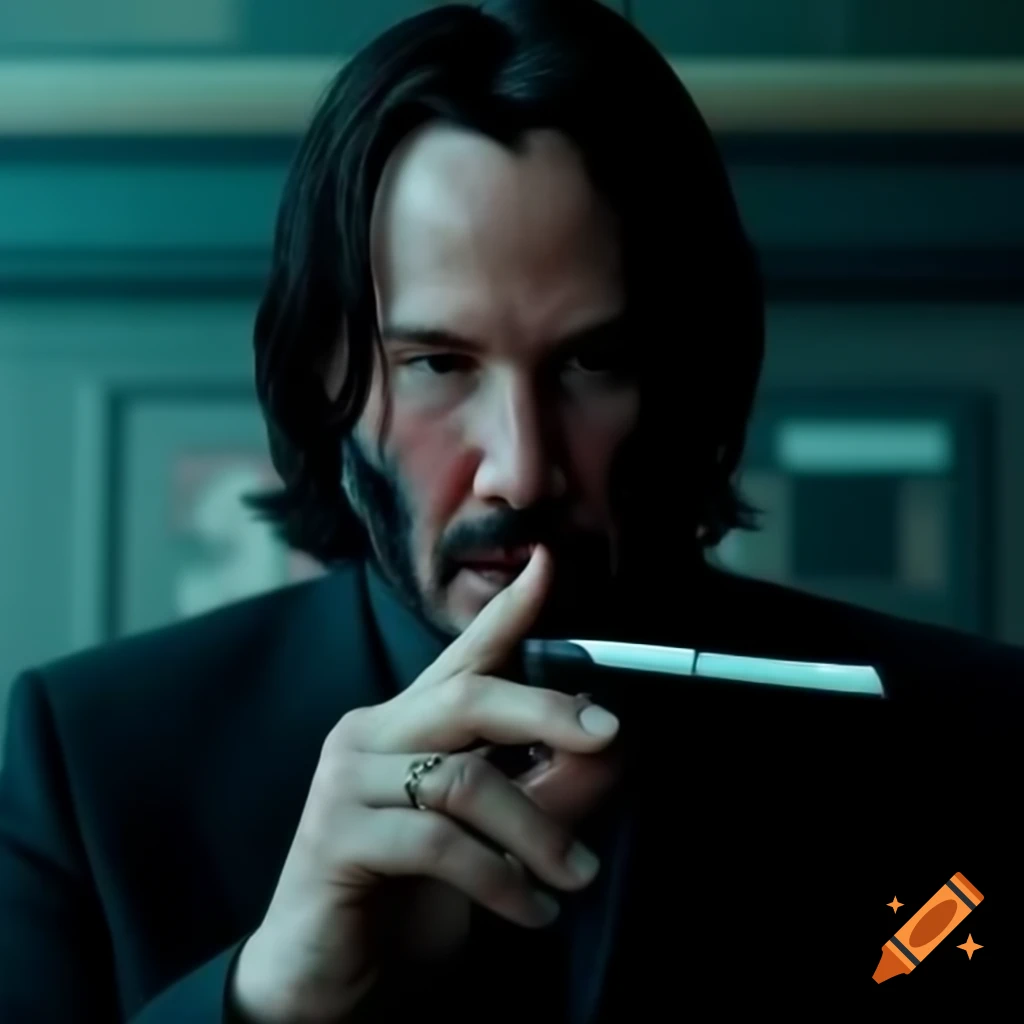 Keanu Reeves enjoying a moment outdoors