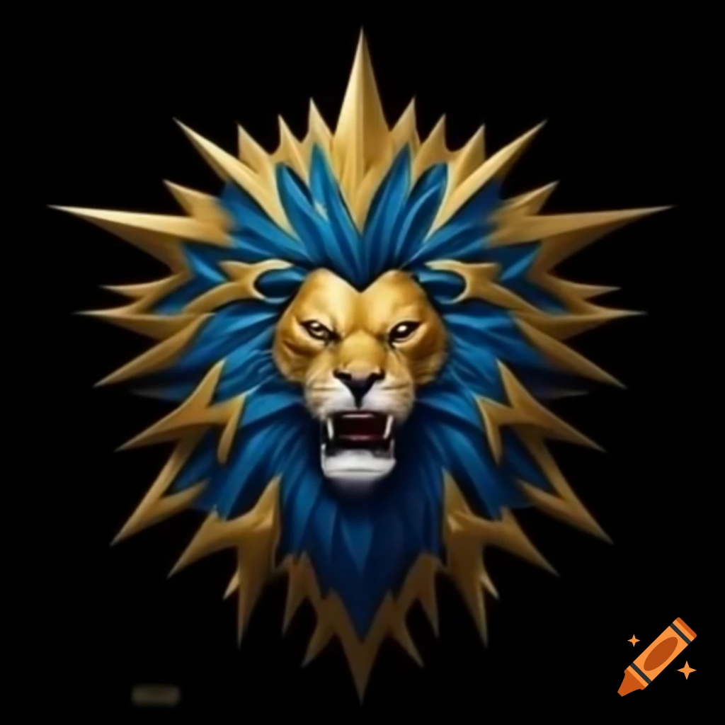 Logo design featuring roaring lion with thunder Z and claws