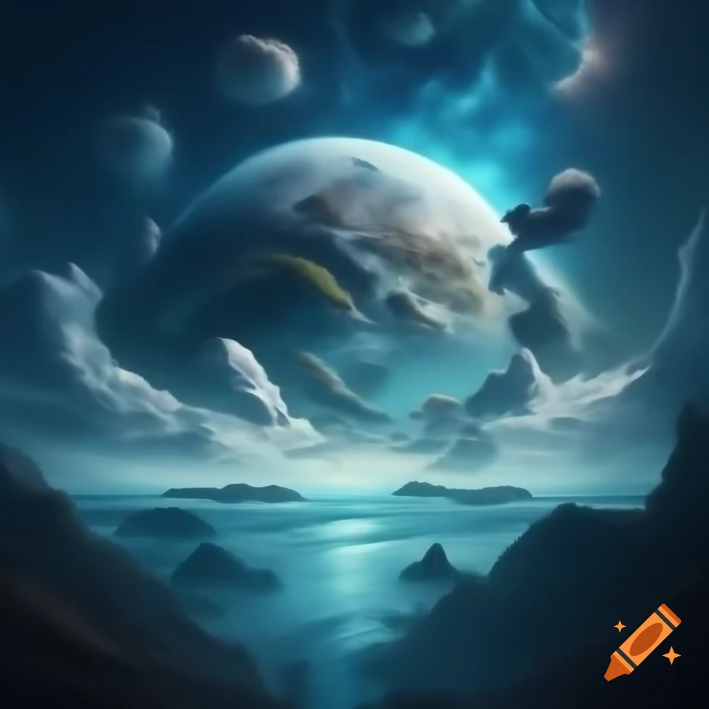 Psychedelic world with vibrant colors and time warping effects on craiyon