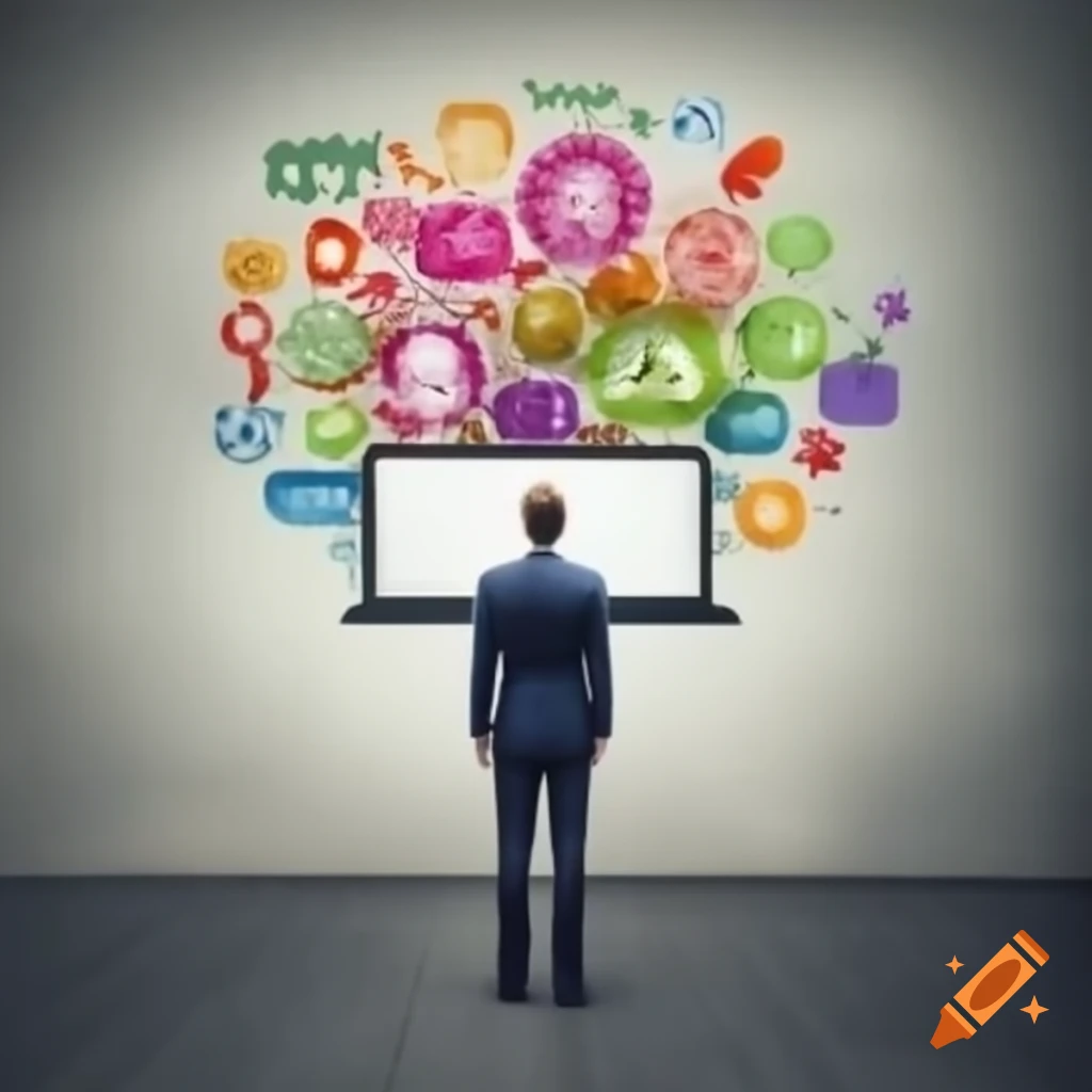 Introduction to data warehouse concept for engineers featuring a person, computer, and corporate data