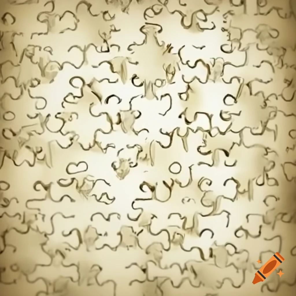 Puzzle pattern of the world map on paper background