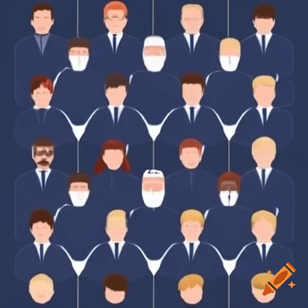 Formal group of people dressed in professional attire