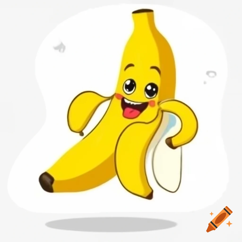Cartoon illustration of a banana