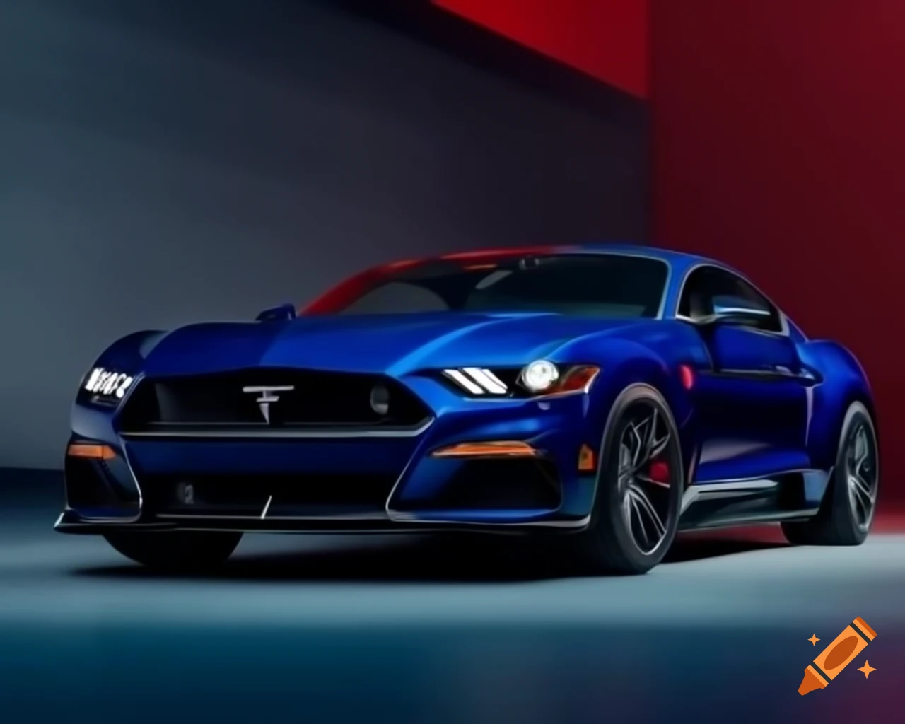 2024 Ford Mustang MK7 GT designed in Bugatti style