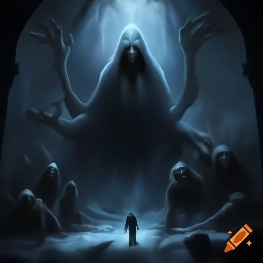 Fantasy scene titled FROZEN PARADISE Of The Undead