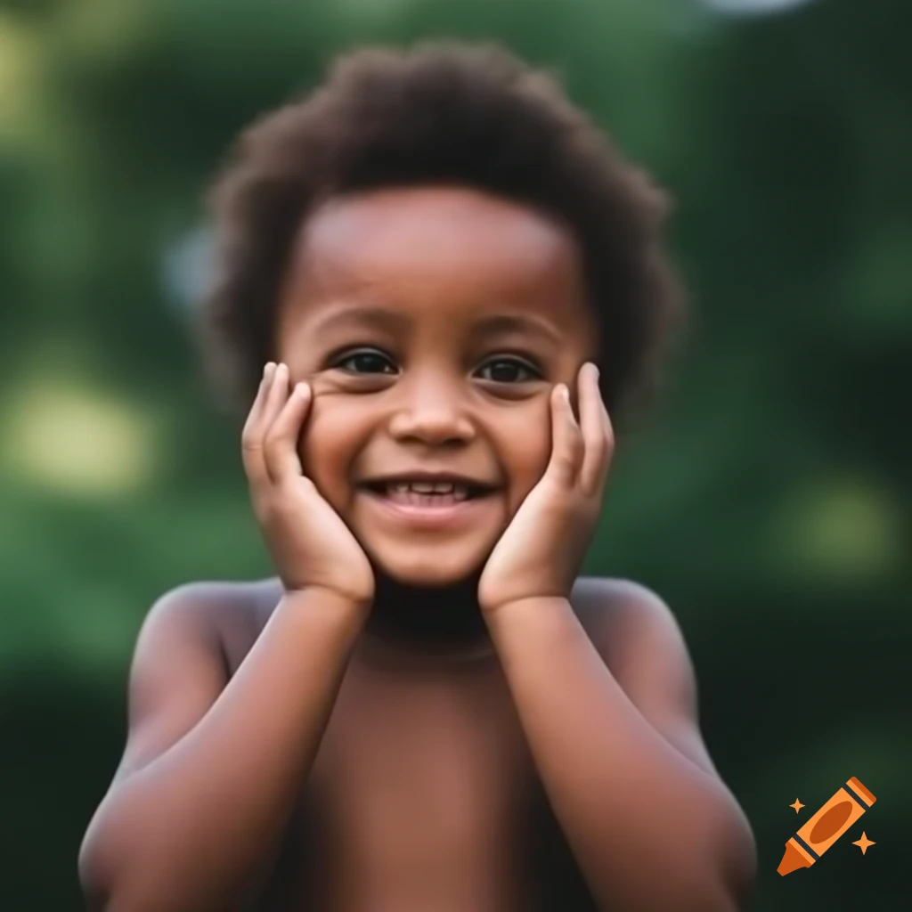 Joyful child smiling