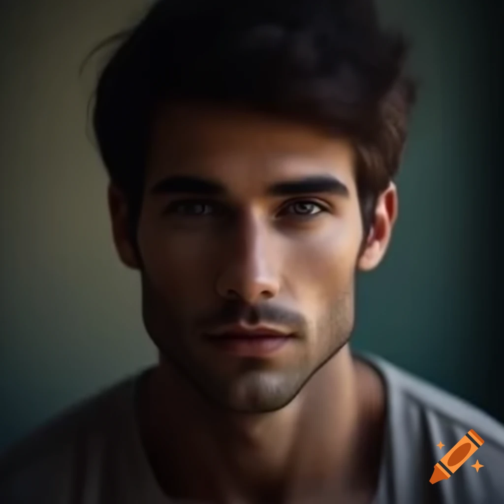 Handsome individual posing gracefully