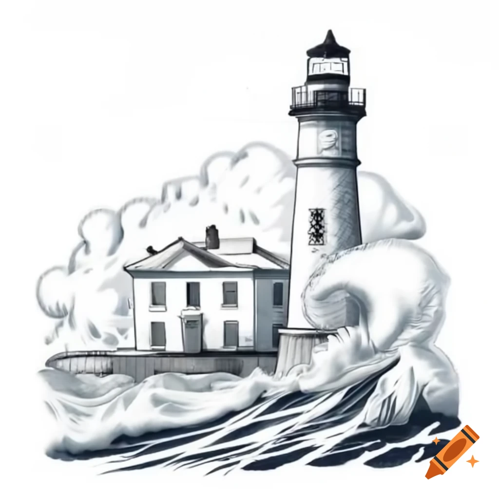 Lighthouse in a storm