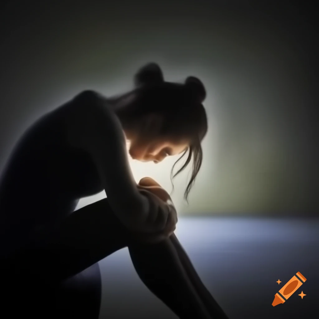 Androgynous young adult expressing anxiety