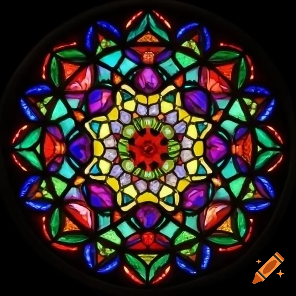 Stained glass artwork illustrating queer healing and spirituality