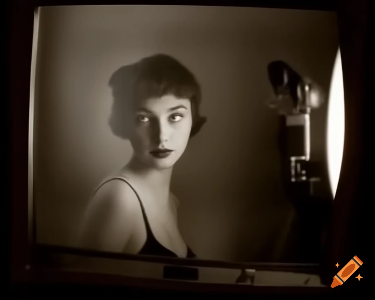 Vintage portrait of a beautiful young woman
