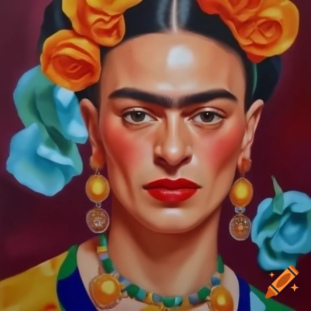 Artistic representation of The Two Fridas by Frida Kahlo created with cardboard boxes