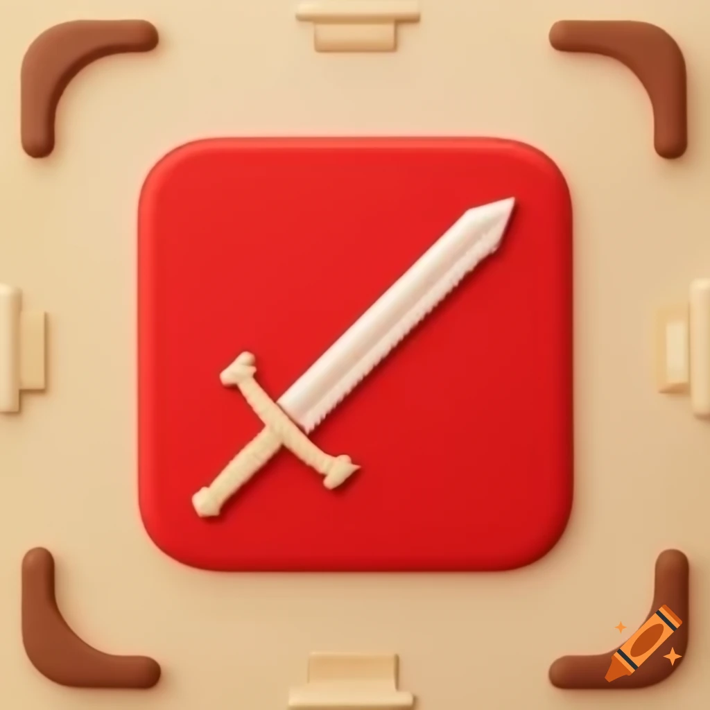 Stylized red sword icon symbolizing 'Attack' in board game