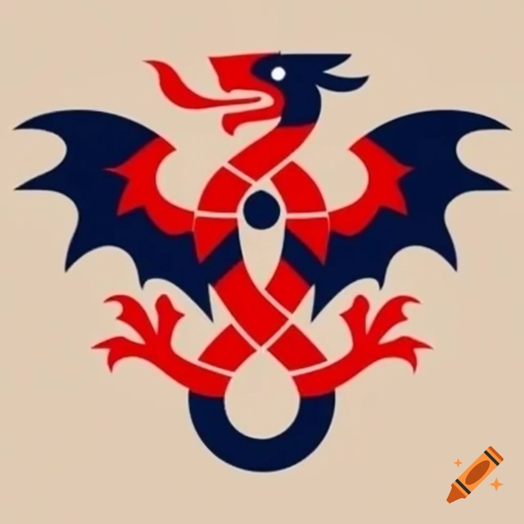 Traditional logo with Wessex Wyvern in red and navy colors
