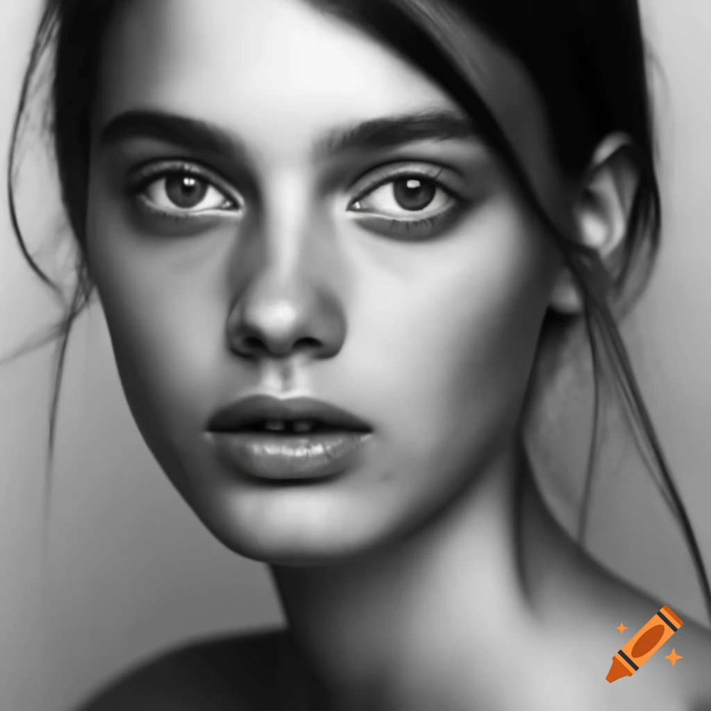 Portrait of a young female model in Pierre et Gilles style