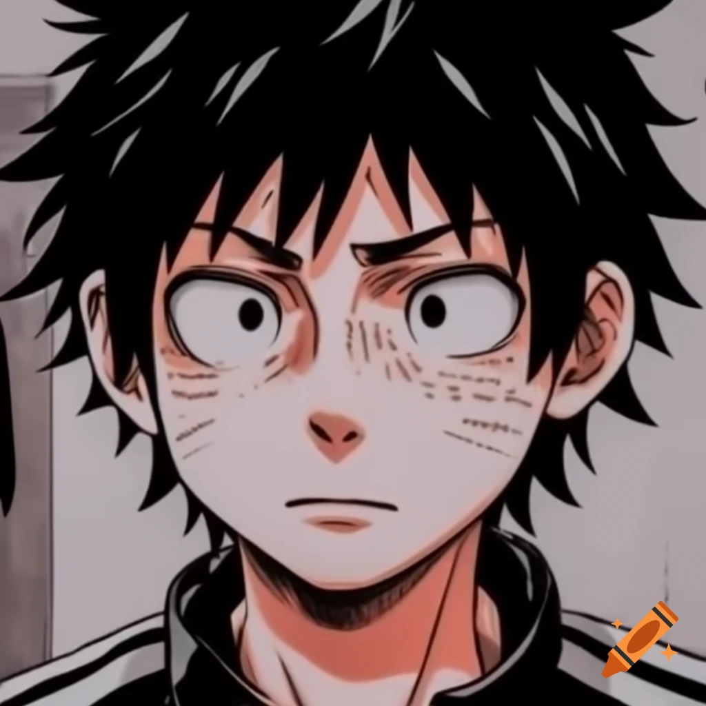 Manga style face illustration