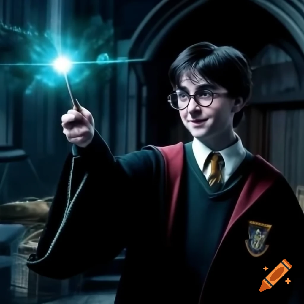 Wizard performing magic with a unique twist using a rolled herb instead of a wand