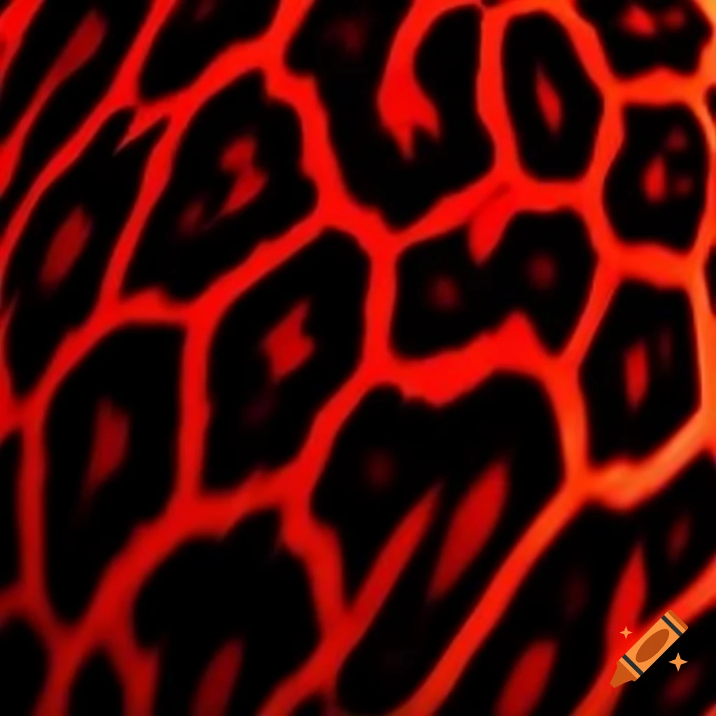 Black and red jaguar skin pattern