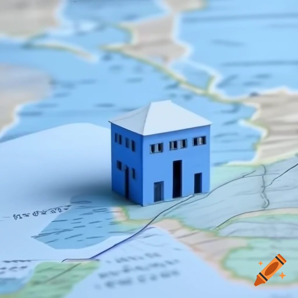 Blueprint of a building alongside an Ethiopian map