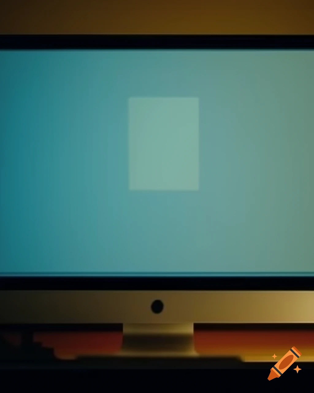 Computer screen displaying a blank advertisement pop-up