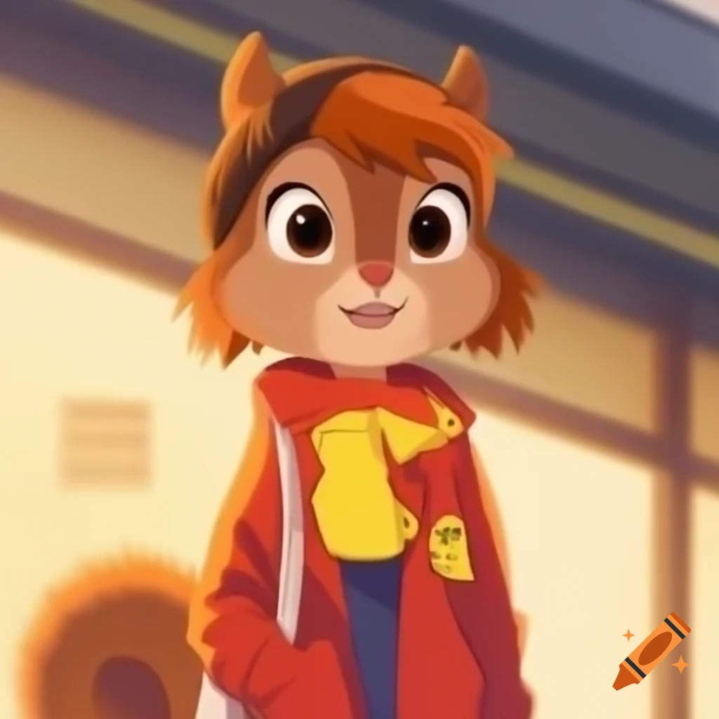 Anime girl squirrel character