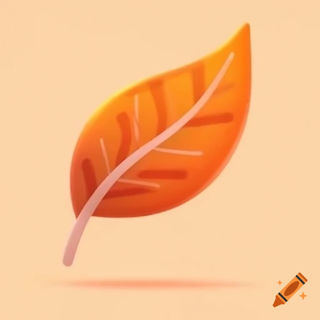 Cartoon illustration of an orange leaf