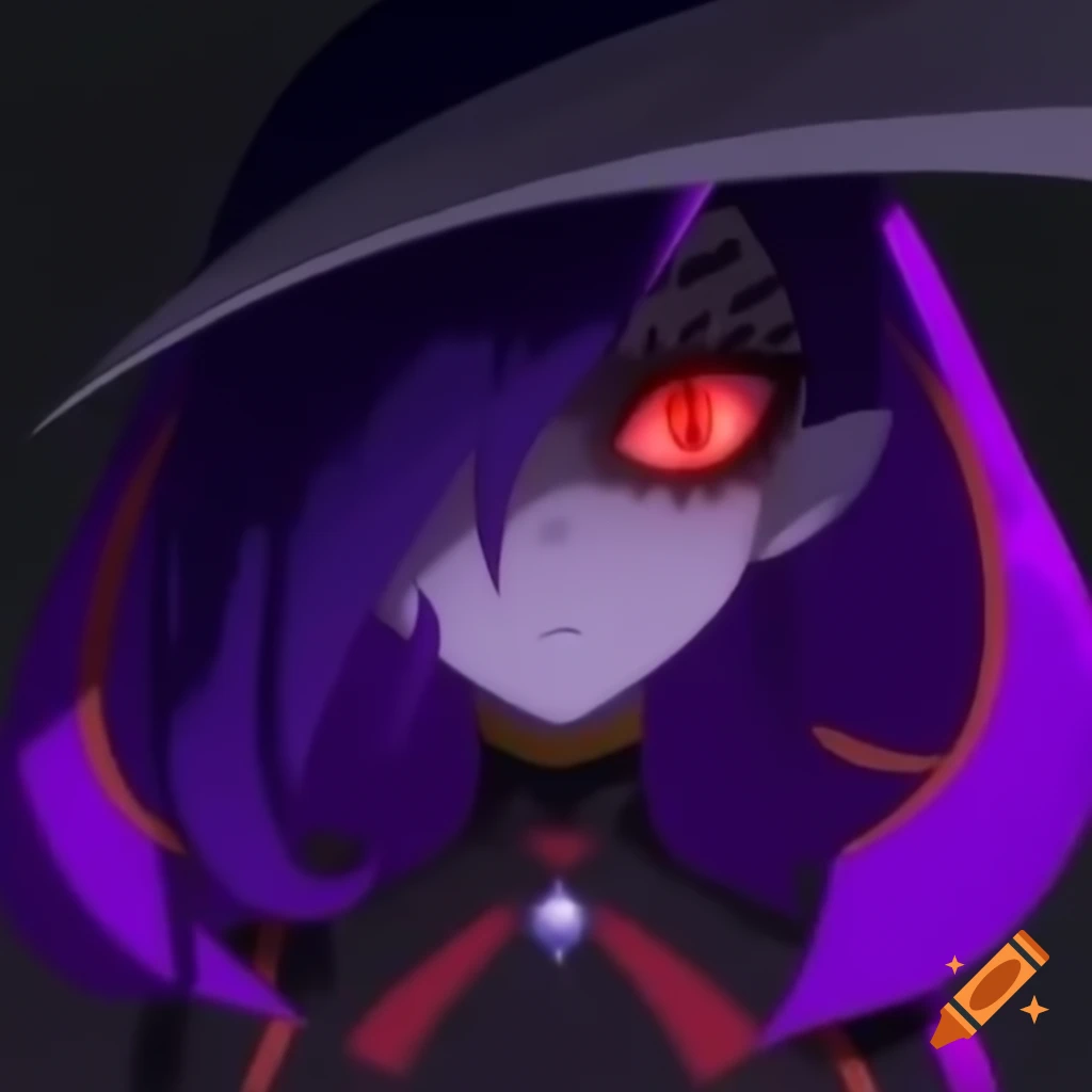 Older anime character niko ripped clothes black headband with glowing