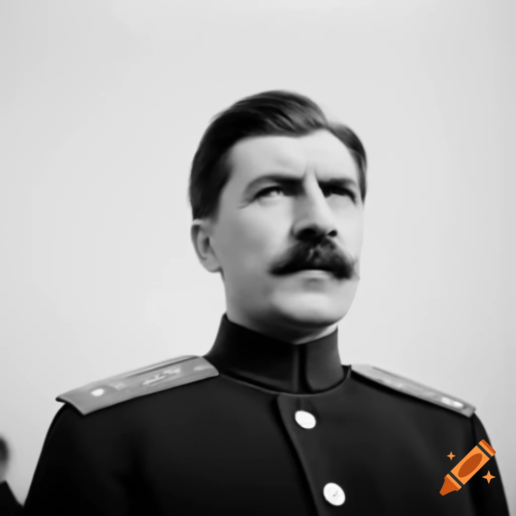 1950s alternate history portrayal of Tsarist Russian officer against plain background