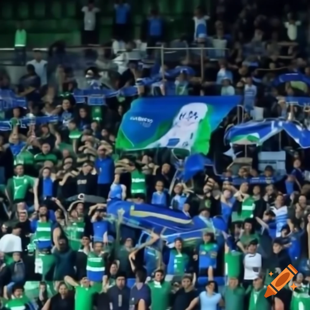 Fans unveiling a banner in stadium with H. K BALKARYAN