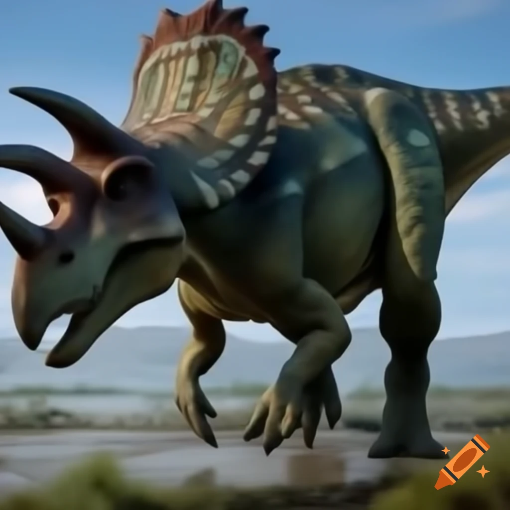 Spinosaurus and Triceratops hybrid dinosaur concept